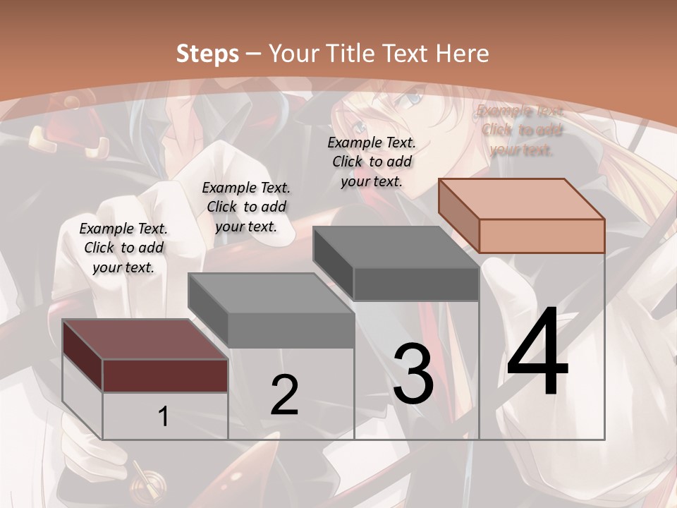 A Couple Of Anime Characters With A Brown Background PowerPoint Template