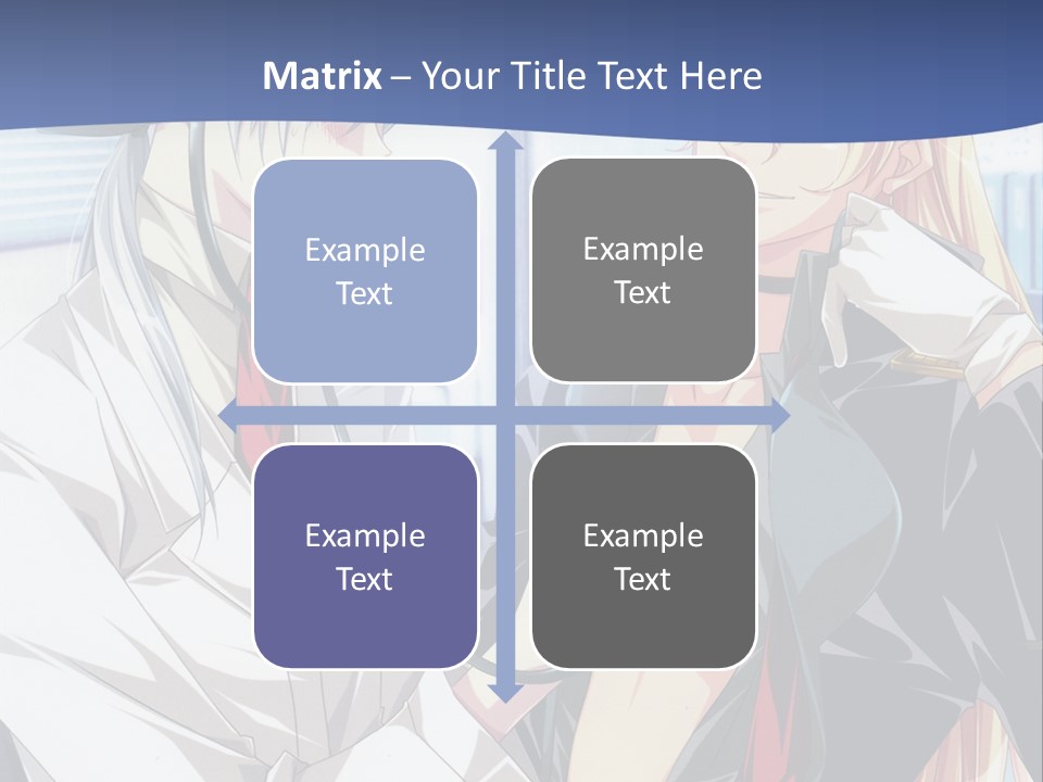 A Couple Of Anime Characters Standing Next To Each Other PowerPoint Template