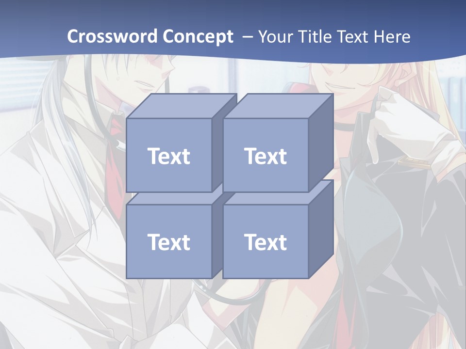 A Couple Of Anime Characters Standing Next To Each Other PowerPoint Template