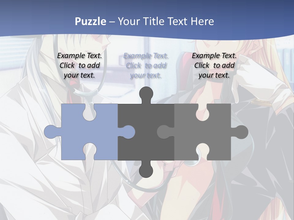 A Couple Of Anime Characters Standing Next To Each Other PowerPoint Template