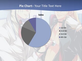 A Couple Of Anime Characters Standing Next To Each Other PowerPoint Template