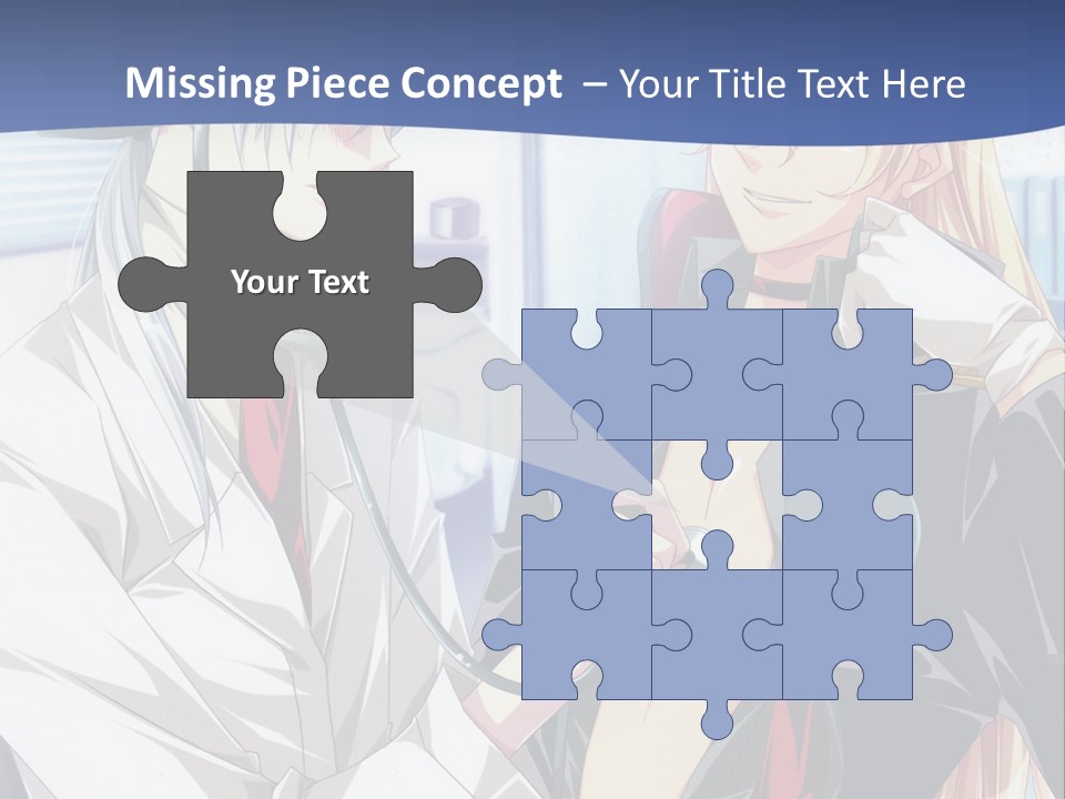 A Couple Of Anime Characters Standing Next To Each Other PowerPoint Template
