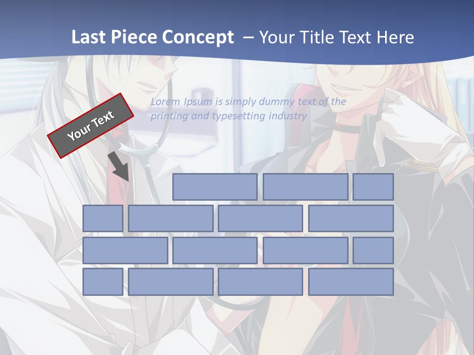 A Couple Of Anime Characters Standing Next To Each Other PowerPoint Template