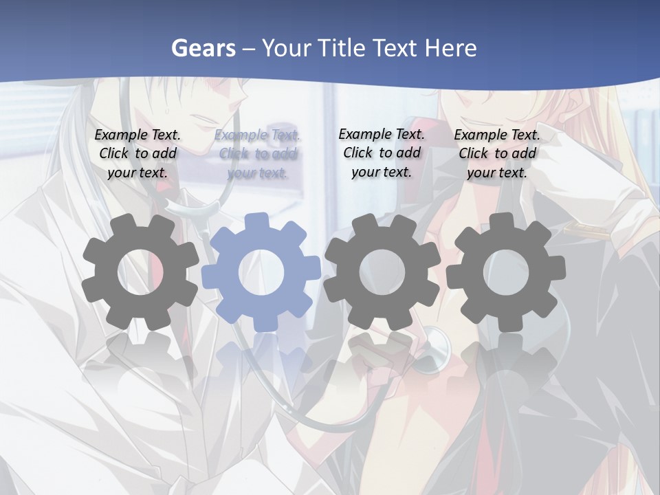 A Couple Of Anime Characters Standing Next To Each Other PowerPoint Template