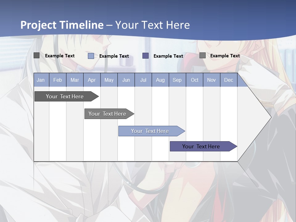 A Couple Of Anime Characters Standing Next To Each Other PowerPoint Template