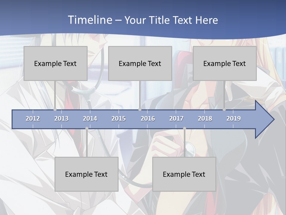 A Couple Of Anime Characters Standing Next To Each Other PowerPoint Template