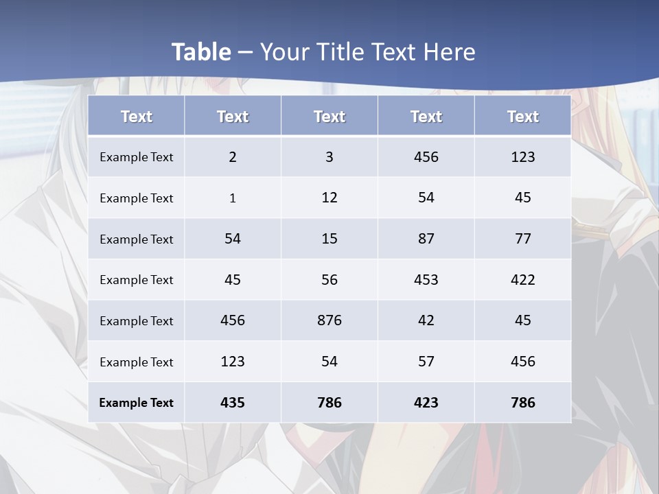 A Couple Of Anime Characters Standing Next To Each Other PowerPoint Template