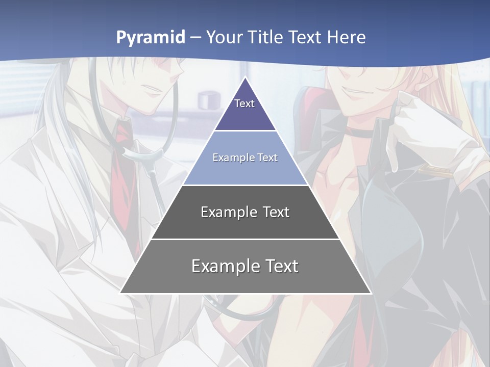 A Couple Of Anime Characters Standing Next To Each Other PowerPoint Template