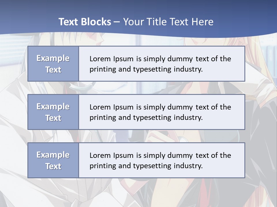 A Couple Of Anime Characters Standing Next To Each Other PowerPoint Template
