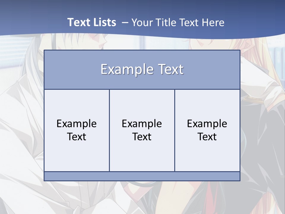 A Couple Of Anime Characters Standing Next To Each Other PowerPoint Template