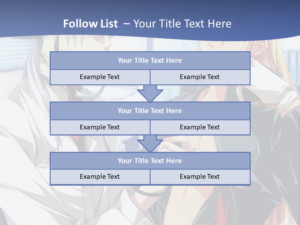 A Couple Of Anime Characters Standing Next To Each Other PowerPoint Template
