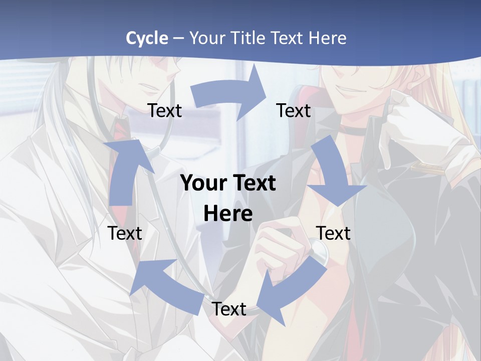 A Couple Of Anime Characters Standing Next To Each Other PowerPoint Template