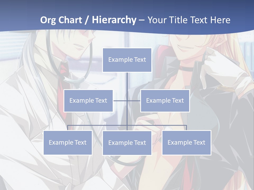 A Couple Of Anime Characters Standing Next To Each Other PowerPoint Template