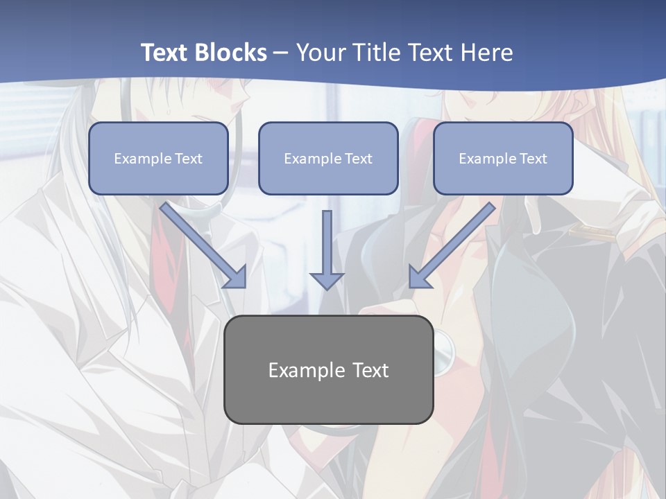 A Couple Of Anime Characters Standing Next To Each Other PowerPoint Template