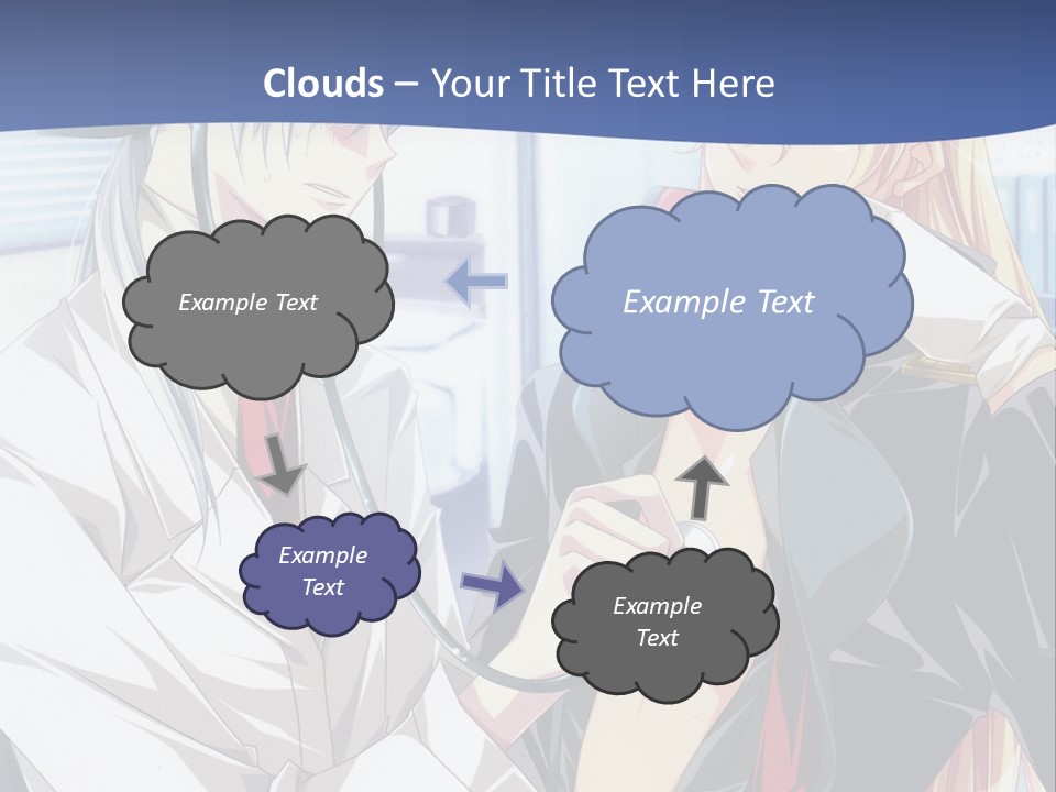 A Couple Of Anime Characters Standing Next To Each Other PowerPoint Template