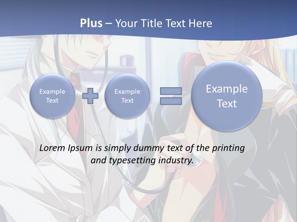 A Couple Of Anime Characters Standing Next To Each Other PowerPoint Template