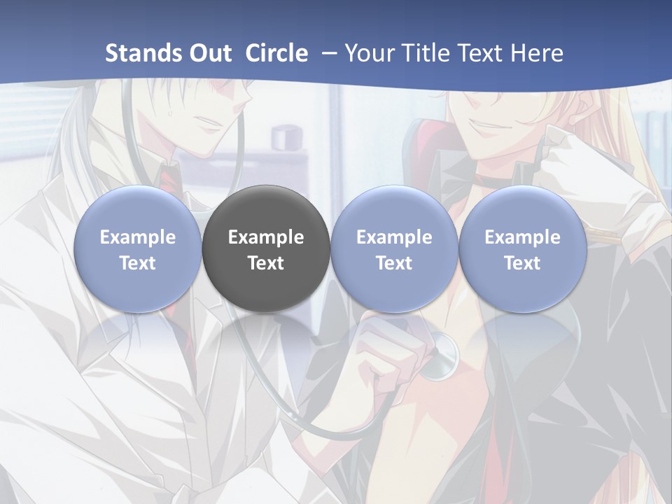 A Couple Of Anime Characters Standing Next To Each Other PowerPoint Template