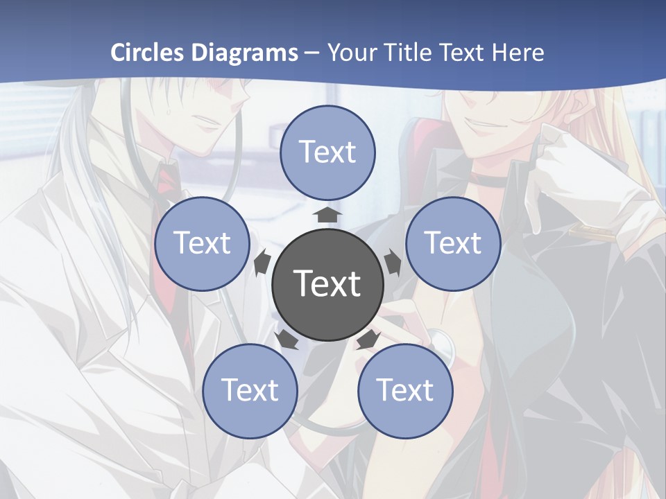 A Couple Of Anime Characters Standing Next To Each Other PowerPoint Template