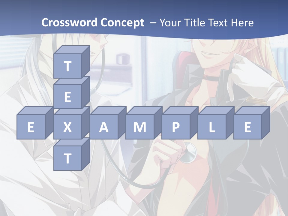 A Couple Of Anime Characters Standing Next To Each Other PowerPoint Template
