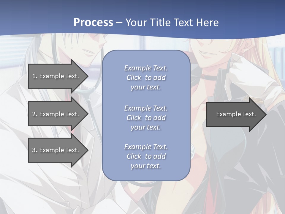 A Couple Of Anime Characters Standing Next To Each Other PowerPoint Template