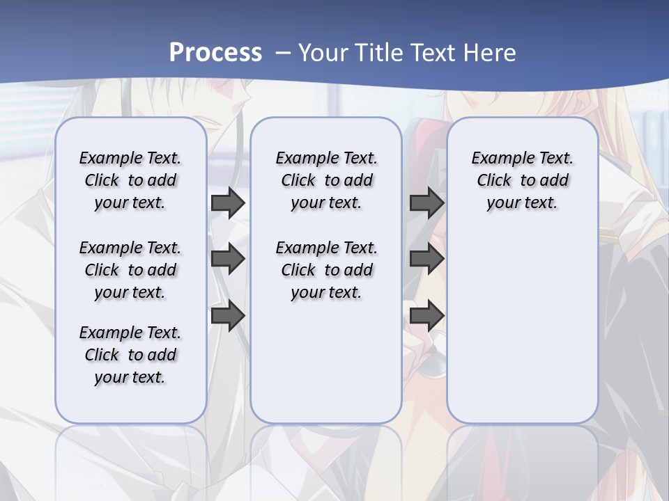 A Couple Of Anime Characters Standing Next To Each Other PowerPoint Template