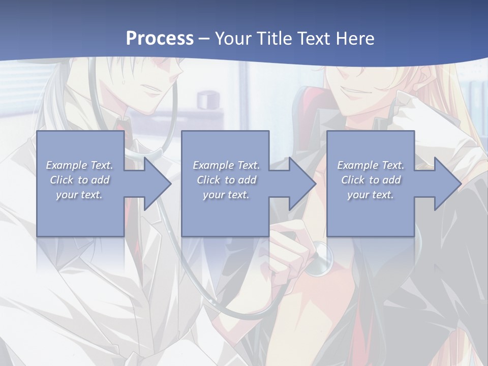 A Couple Of Anime Characters Standing Next To Each Other PowerPoint Template