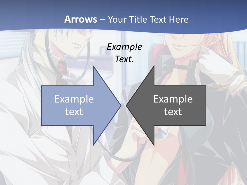 A Couple Of Anime Characters Standing Next To Each Other PowerPoint Template