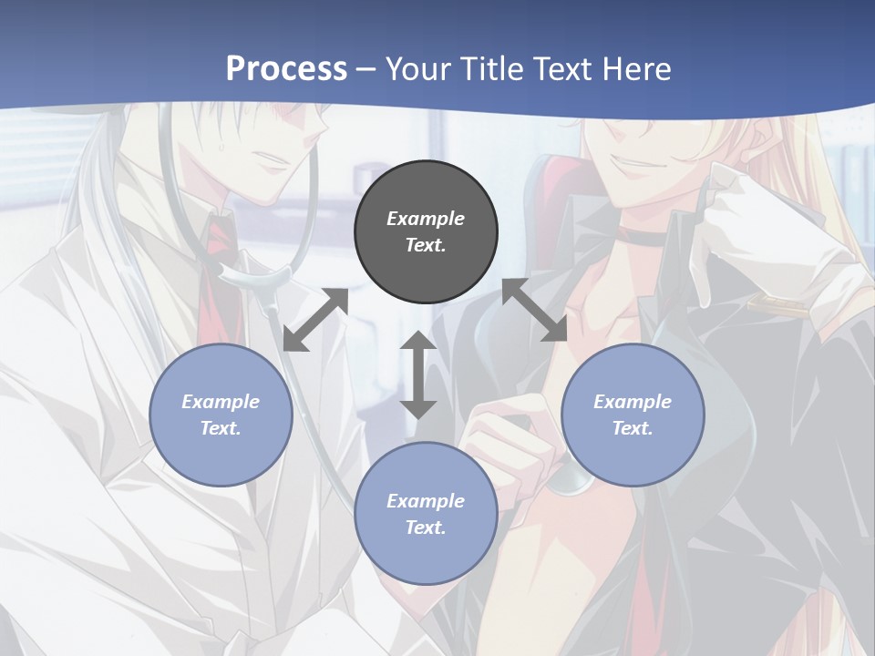 A Couple Of Anime Characters Standing Next To Each Other PowerPoint Template