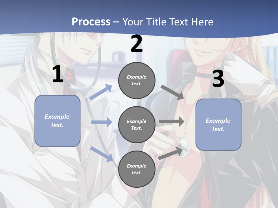 A Couple Of Anime Characters Standing Next To Each Other PowerPoint Template