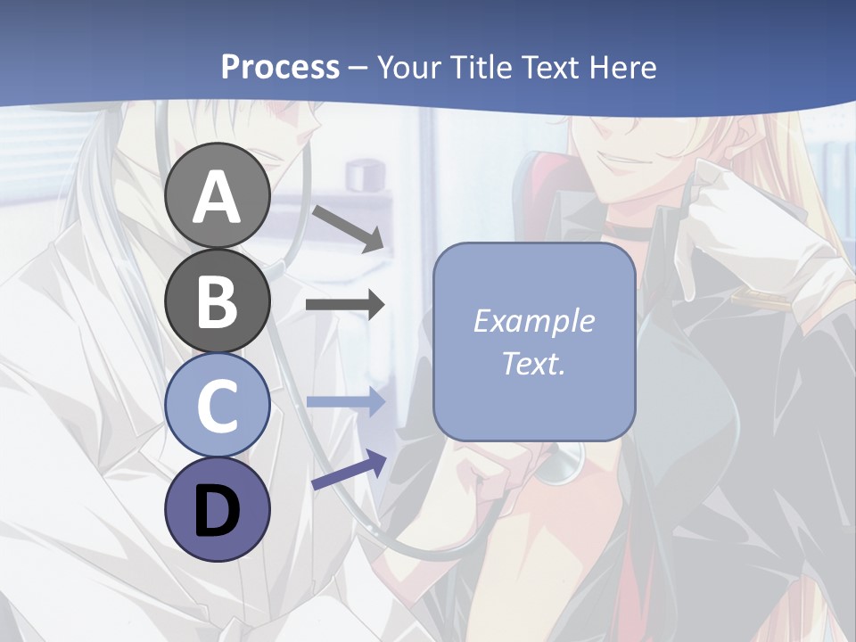 A Couple Of Anime Characters Standing Next To Each Other PowerPoint Template