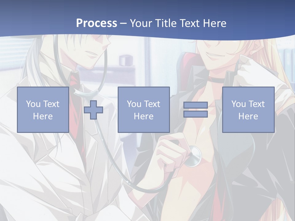 A Couple Of Anime Characters Standing Next To Each Other PowerPoint Template