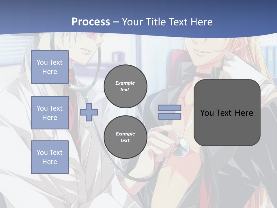 A Couple Of Anime Characters Standing Next To Each Other PowerPoint Template
