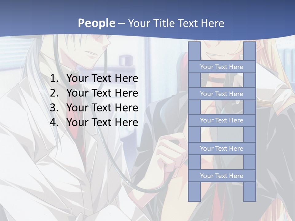 A Couple Of Anime Characters Standing Next To Each Other PowerPoint Template
