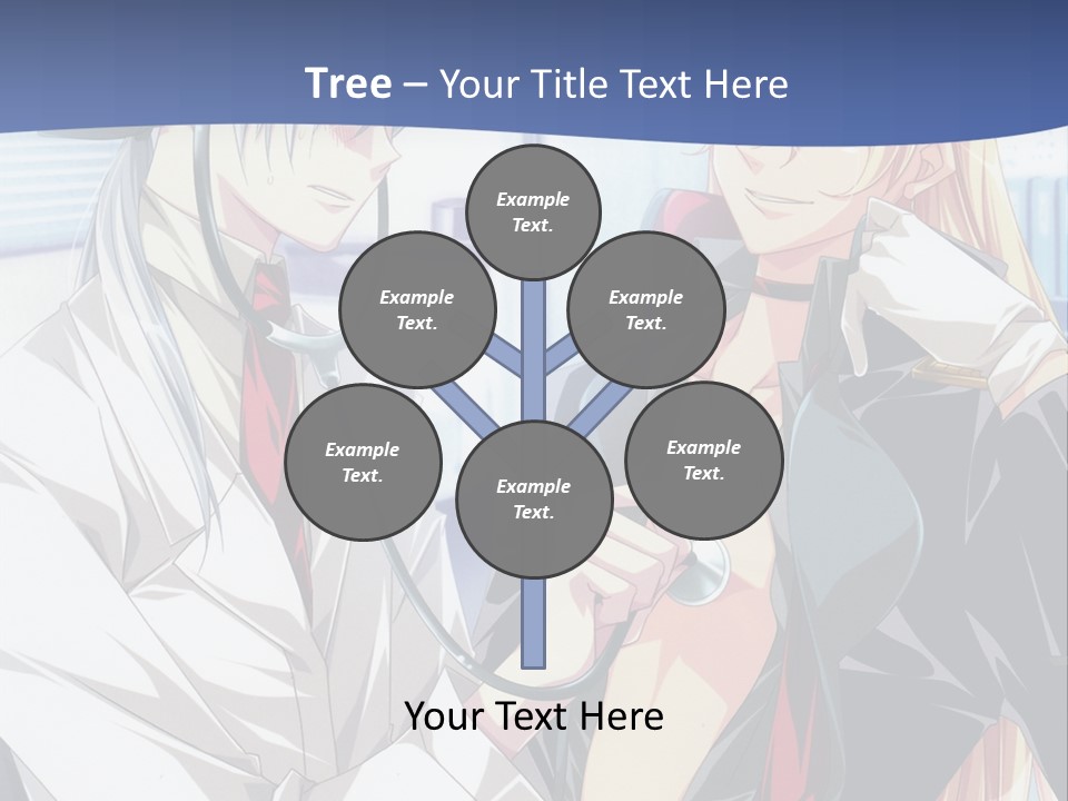 A Couple Of Anime Characters Standing Next To Each Other PowerPoint Template