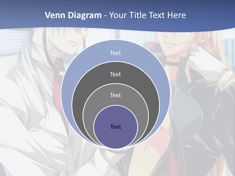 A Couple Of Anime Characters Standing Next To Each Other PowerPoint Template