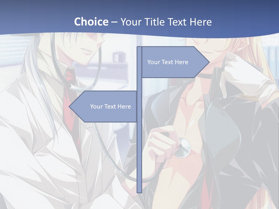 A Couple Of Anime Characters Standing Next To Each Other PowerPoint Template