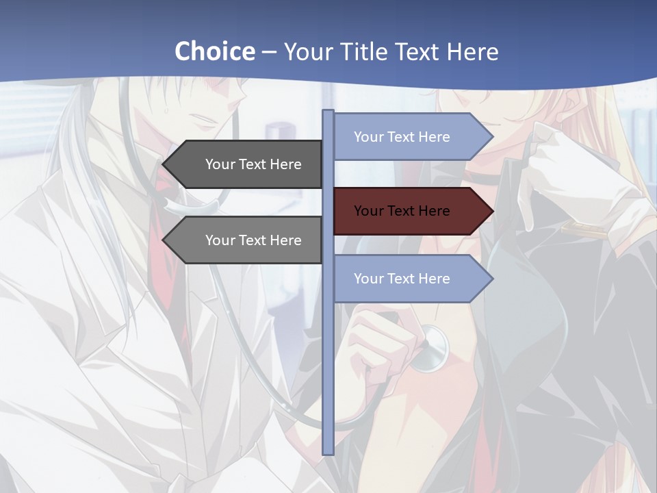 A Couple Of Anime Characters Standing Next To Each Other PowerPoint Template