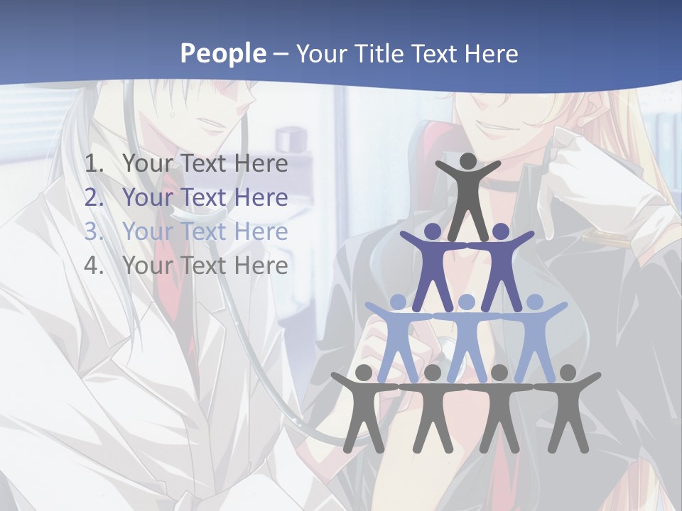 A Couple Of Anime Characters Standing Next To Each Other PowerPoint Template