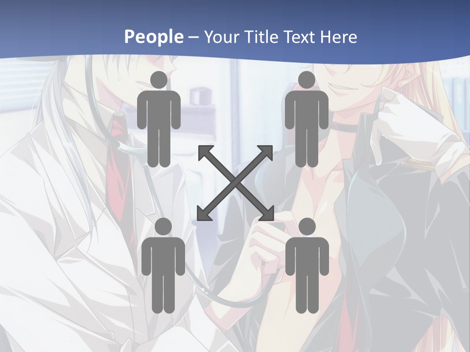 A Couple Of Anime Characters Standing Next To Each Other PowerPoint Template