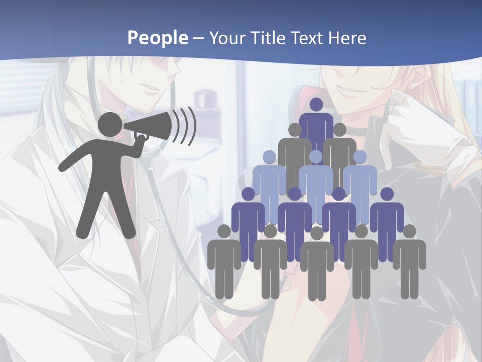 A Couple Of Anime Characters Standing Next To Each Other PowerPoint Template