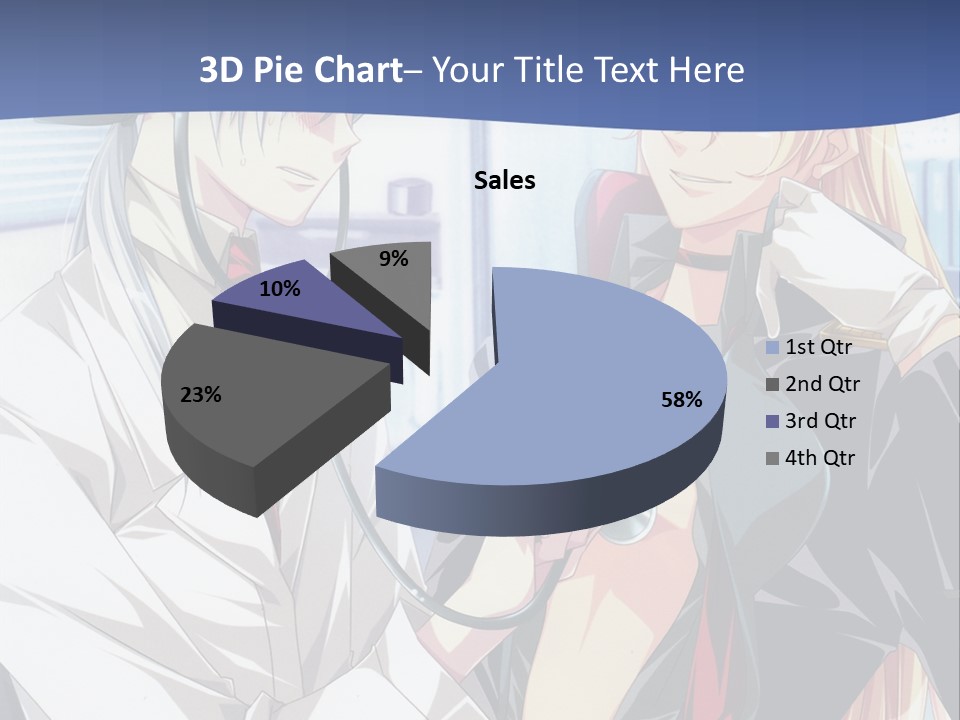 A Couple Of Anime Characters Standing Next To Each Other PowerPoint Template