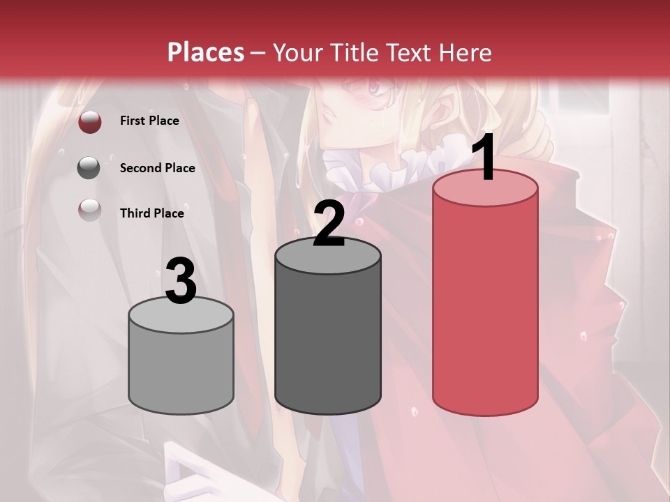 A Couple Of Anime Characters Hugging Each Other PowerPoint Template