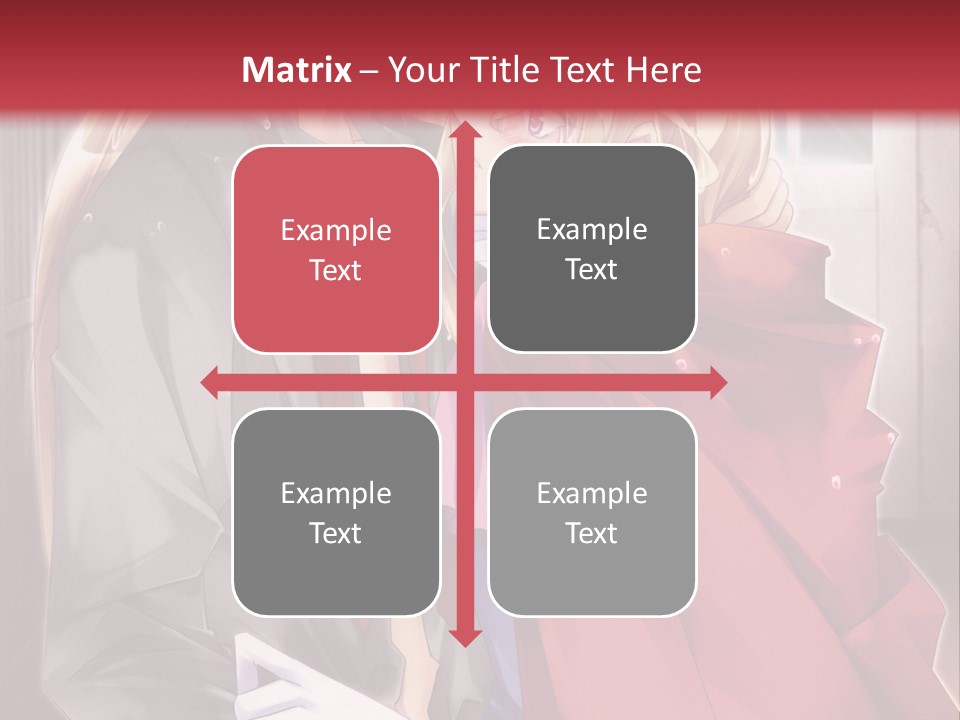 A Couple Of Anime Characters Hugging Each Other PowerPoint Template