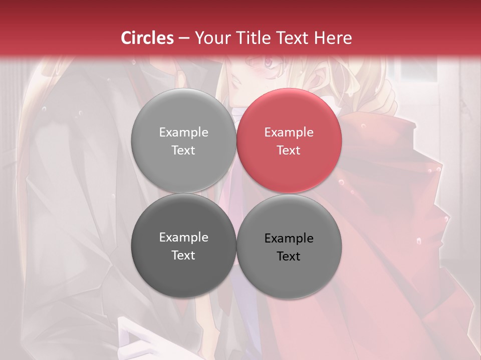 A Couple Of Anime Characters Hugging Each Other PowerPoint Template