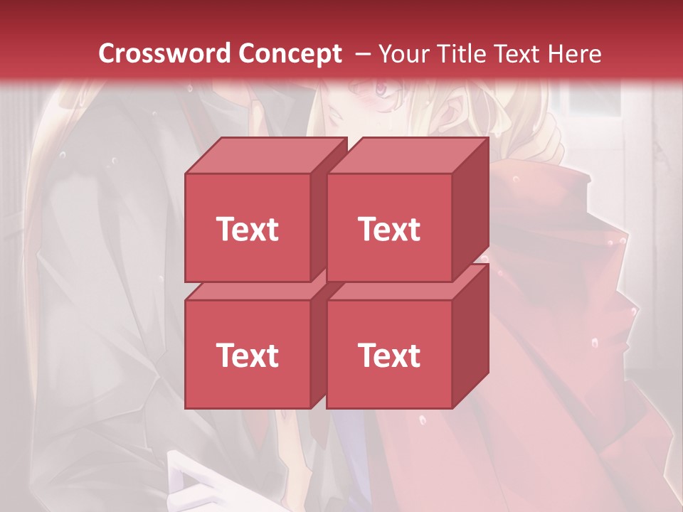 A Couple Of Anime Characters Hugging Each Other PowerPoint Template