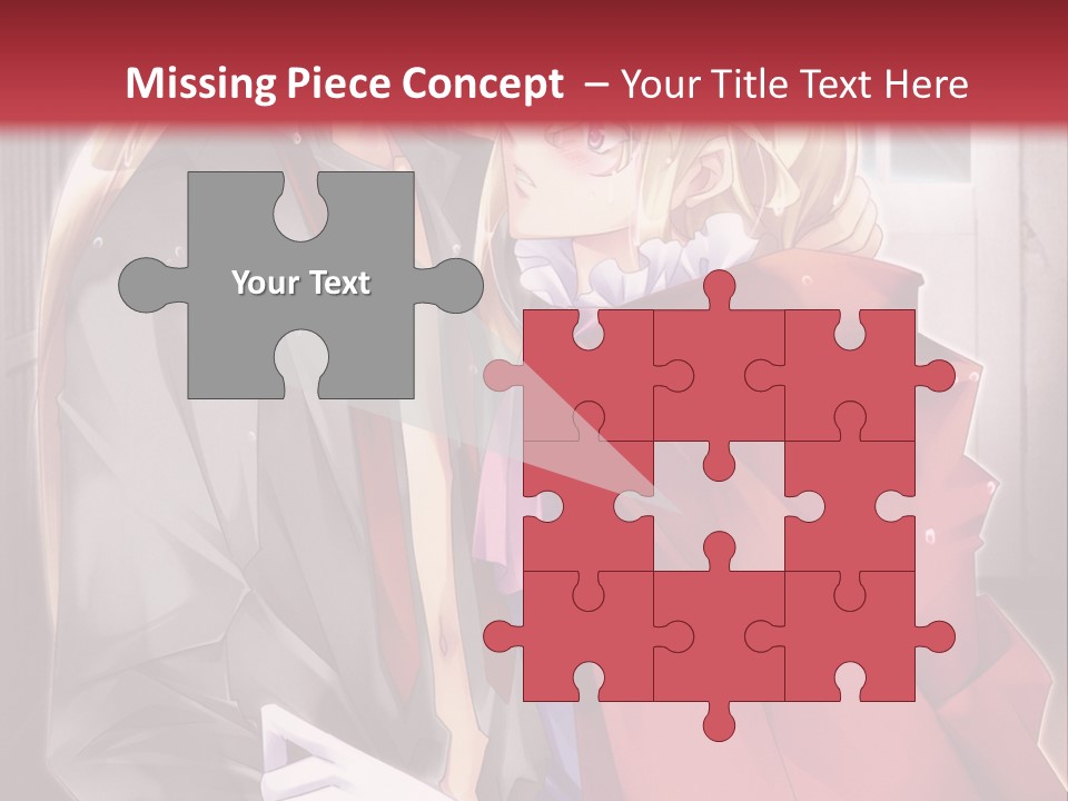 A Couple Of Anime Characters Hugging Each Other PowerPoint Template