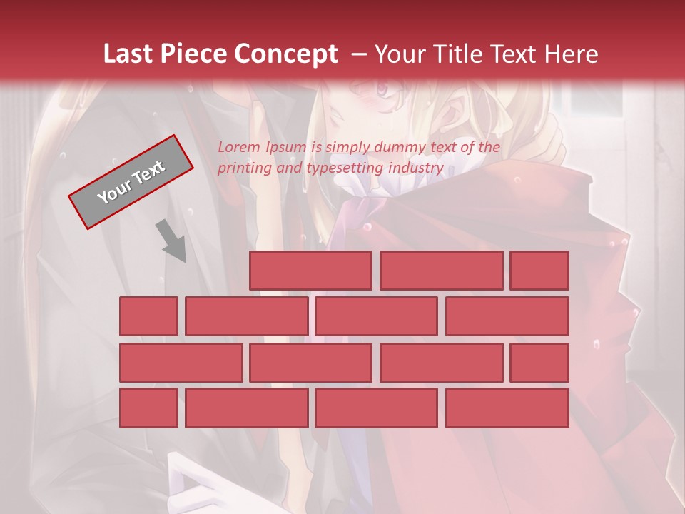 A Couple Of Anime Characters Hugging Each Other PowerPoint Template