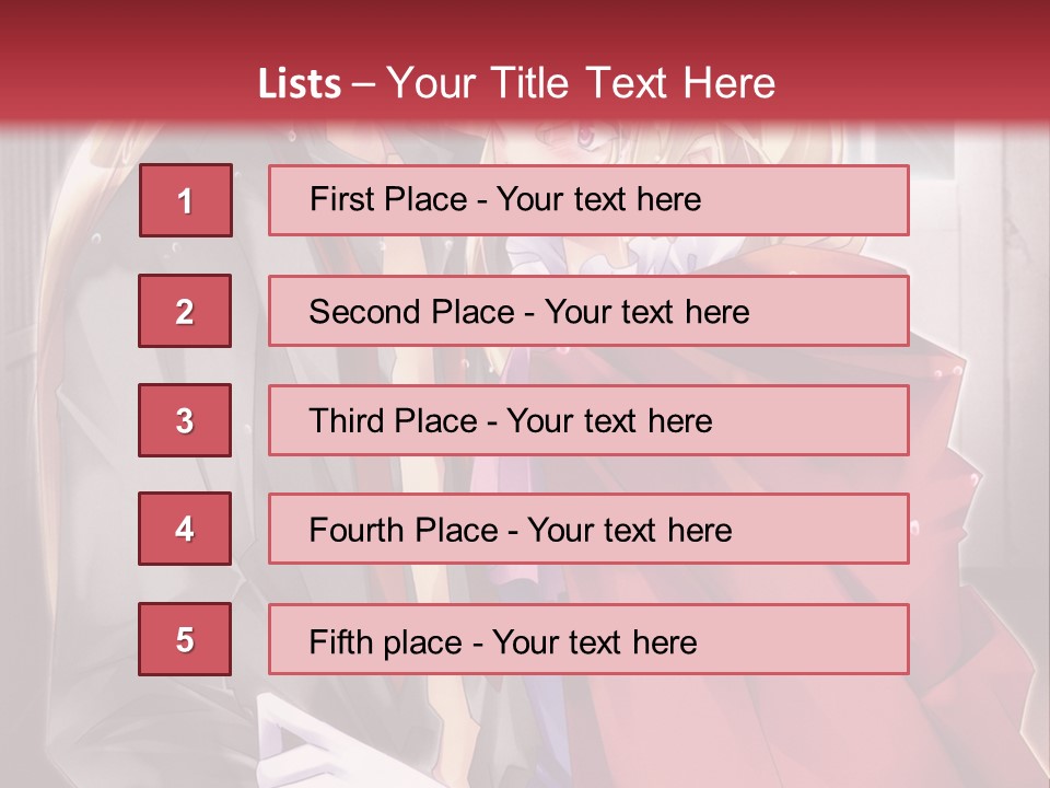 A Couple Of Anime Characters Hugging Each Other PowerPoint Template