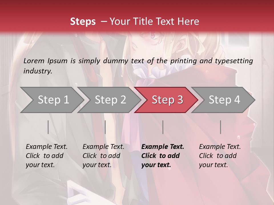 A Couple Of Anime Characters Hugging Each Other PowerPoint Template
