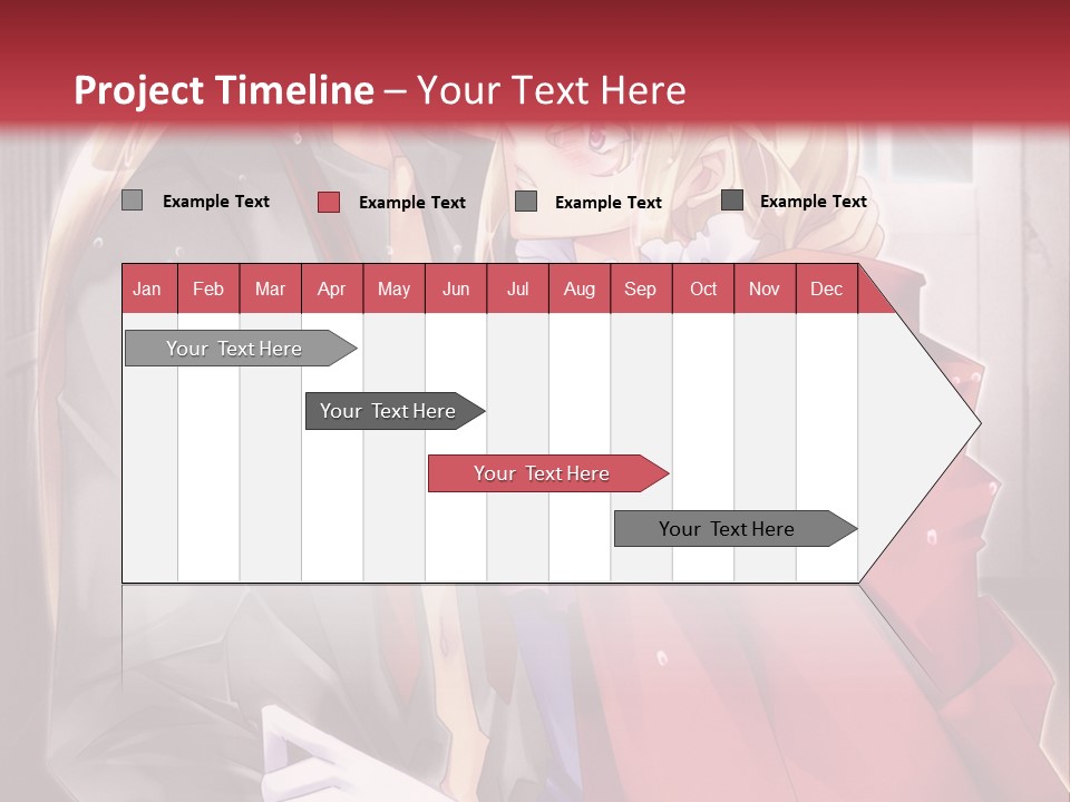 A Couple Of Anime Characters Hugging Each Other PowerPoint Template